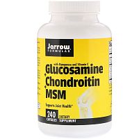 Glucosamine + Chondroitin + MSM with Manganese and Vitamin C 240 капсул (Jarrow Formulas)
