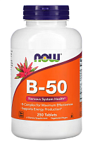 B-50 (Комплекс витаминов группы B) 250 таблеток (NOW)