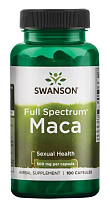 Full Spectrum Maca (Мака полного спектра) 500 мг 100 капсул (Swanson)