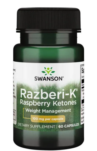 Razberi-K Raspberry Ketones (Разбери-К — кетоны малины) 100 мг 60 капсул (Swanson)