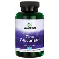 Zinc Gluconate (Цинк Глюконат) 50 мг 250 капсул (Swanson)