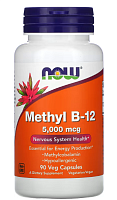 Methyl B-12 (Метил B-12) 5000 мкг 90 вег капсул (NOW)