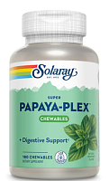 Super Papaya-Plex свежая мята 180 жевательных таблеток (Solaray)