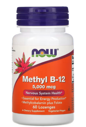 Methyl (Метил B-12) 5000 мкг 60 пастилок (NOW)