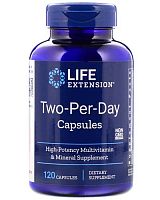 Витамины Two-Per-Day Multivitamin 120 капсул (Life Extension)