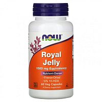 Royal Jelly (Маточное молочко) 1500 мг 60 гелевых капсул (NOW)