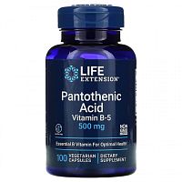 Pantothenic Acid (Пантотеновая кислота) 500 мг 100 капсул (Life Extension)