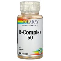 B-Complex 50 (Комплекс витаминов группы B) 100 капсул (Solaray)