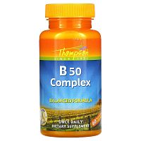 B50 Complex (комплекс витаминов группы В) 60 вегетарианских капсул (Thompson)