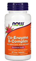 Co-Enzyme B-Complex (Комплекс коэнзимов группы В) 60 вег капсул (NOW)